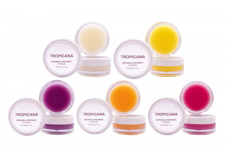 Натуральный кокосовый Тайский бальзам для губ Манго Tropicana Natural Coconut Lip Balm Mango Spirit купить в Москве и Московской области. balzam-dlya-gub-tropicana-lip-balm